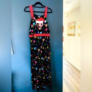 Womens Christmas cat overalls onesie medium new with tag holiday party sweater